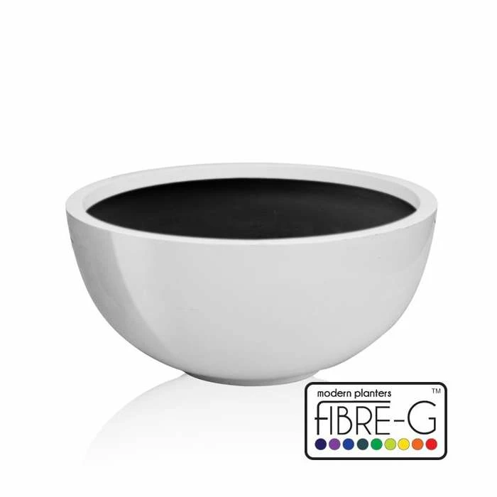 72cm Fibreglass High Gloss Low Bowl Planter - By Primrose™