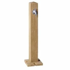1m Wood Water Spring Filling Pillar including Tap in Light Wood
