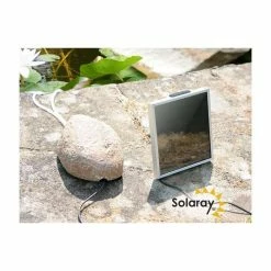 120LPH 2-Stone Solar Oxygenator / Pond Aerator with Pebble Cover by Solaray