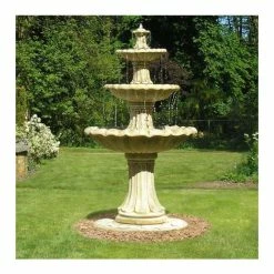 H205cm Classical 3-Tier Stone Fountain - Pond Use by Ambienté