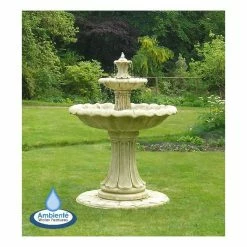 1.5m Classical Stone Fountain - Tall 2 Tier Version by Ambienté™ - Pond Version