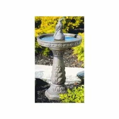 69cm Massarelli Cast Stone Daisy Bird Bath