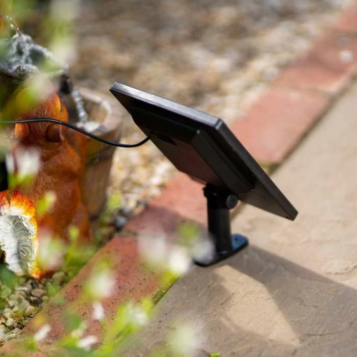 39cm Solar Squirrels Pouring Bowls Tiered Water Feature With Battery Backup and Lights By Solaray - Image 6