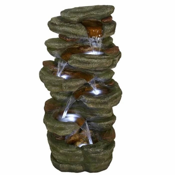 Solar Wellington Rock Falls Water Feature