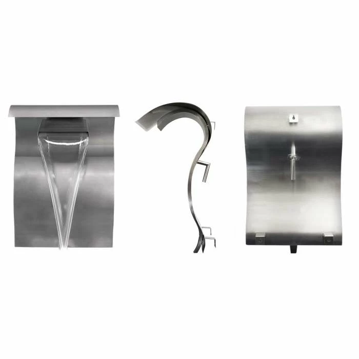 H75cm Cascading Swan Wall Mounted Stainless Steel Water Feature by Ambienté - Image 6