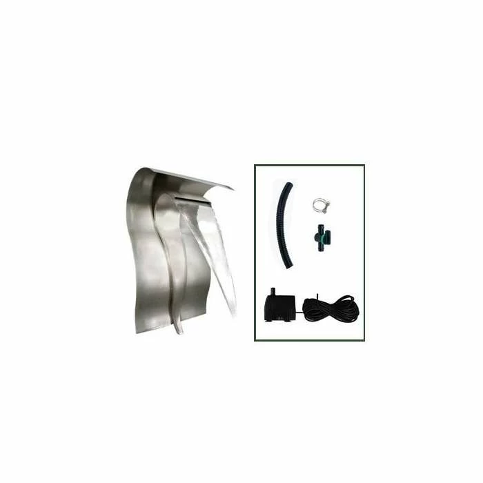 H75cm Cascading Swan Wall Mounted Stainless Steel Water Feature by Ambienté - Image 7