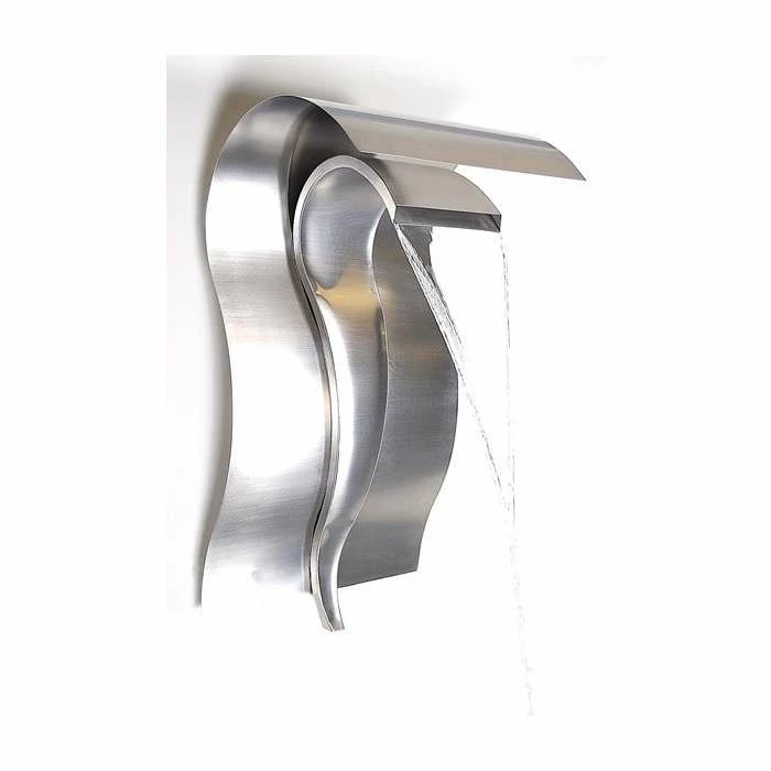 H75cm Cascading Swan Wall Mounted Stainless Steel Water Feature by Ambienté
