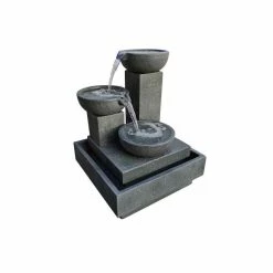 Trio Cascade Fountain Medium Water Feature - Grey