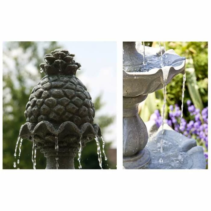H150cm Regal Stone Effect 3-Tier Water Fountain by Ambienté - Image 4
