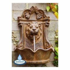 H40cm Small Lion Head Wall Fountain | Indoor/Outdoor Use