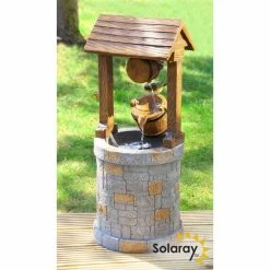 H74cm Solar Wishing Well Water Feature by Solaray
