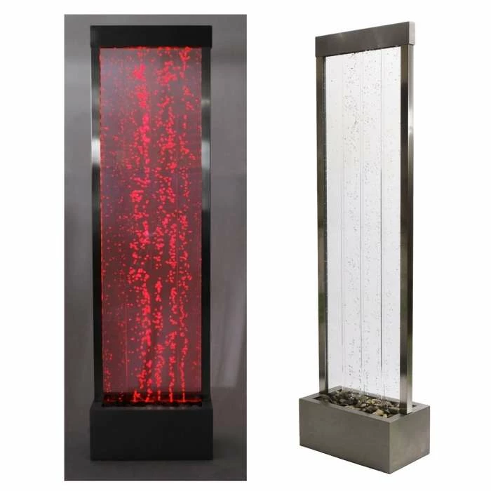 H184cm Bubble Water Wall with Colour Changing LEDs | Indoor Use - by Fluid - Image 2