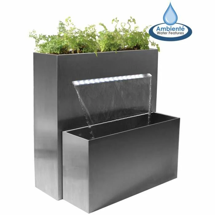 H89cm Sutherland Falls Planter & Waterfall Cascade with Lights | Indoor/Outdoor Use by Ambienté