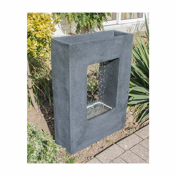 H56cm Rain Effect Water Feature with Planter | Indoor/Outdoor Use by Ambienté - Image 6