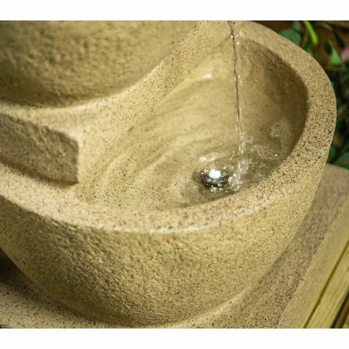 H72cm Kendal 4-Tier Cascading Solar Water Feature with Lights by Solaray - Image 5