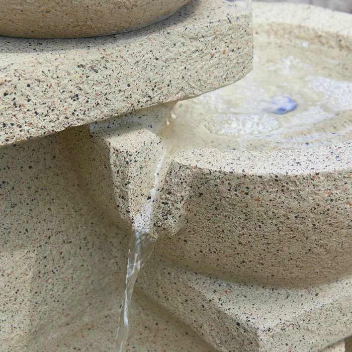 H72cm Kendal 4-Tier Cascading Solar Water Feature with Lights by Solaray - Image 8