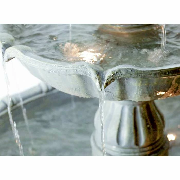 H204cm Regal Stone Effect 4-Tier Water Fountain with Lights by Ambienté - Image 5