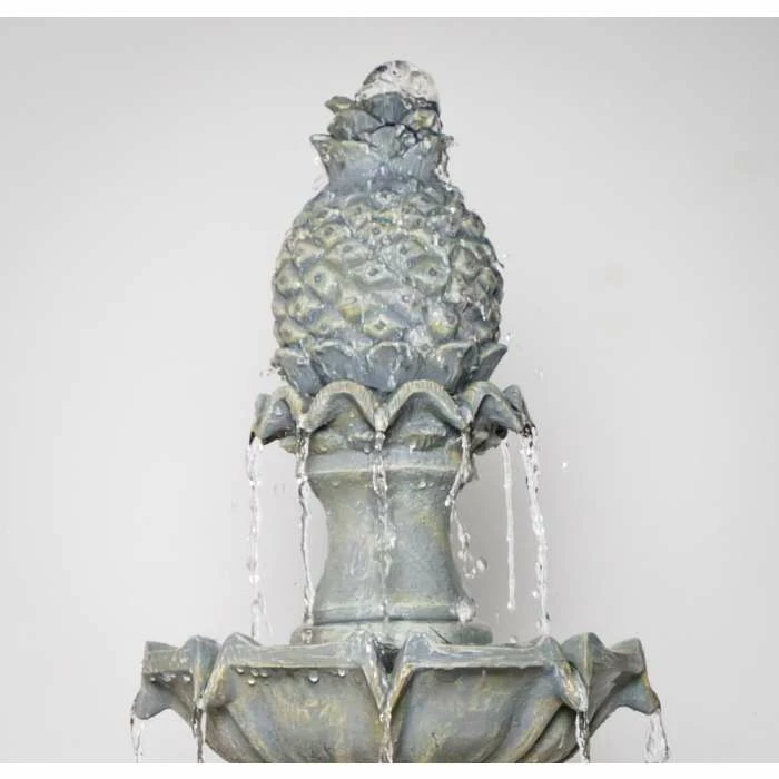 H204cm Regal Stone Effect 4-Tier Water Fountain with Lights by Ambienté - Image 7