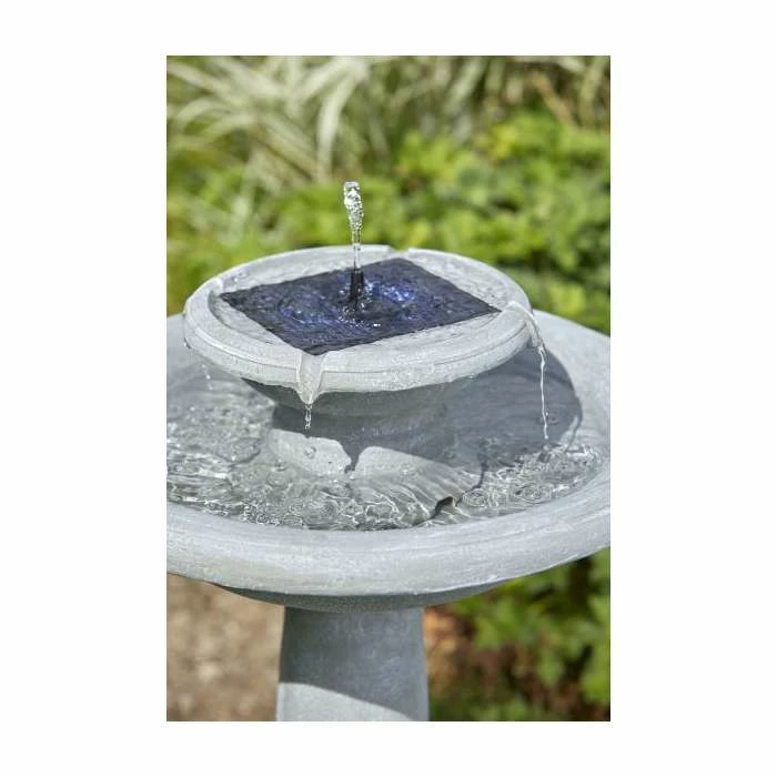 H70cm Chatsworth Solar Powered Fountain Bird Bath - Image 2