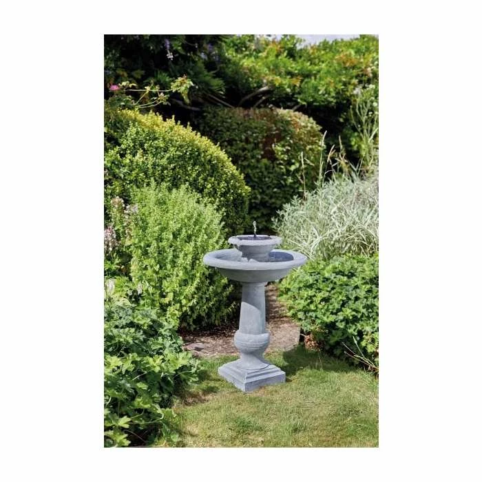 H70cm Chatsworth Solar Powered Fountain Bird Bath - Image 3