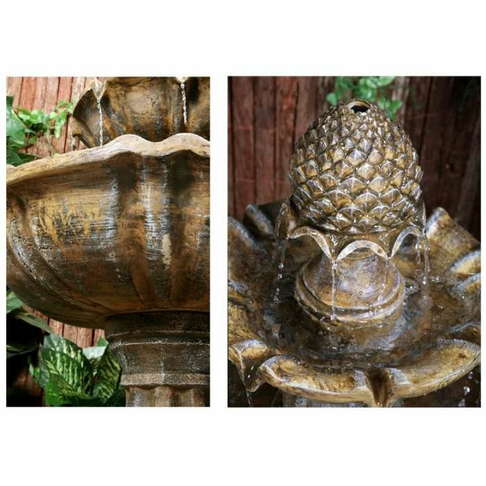 H100cm Zuvan 2-Tier Water Fountain by Ambienté - Image 3