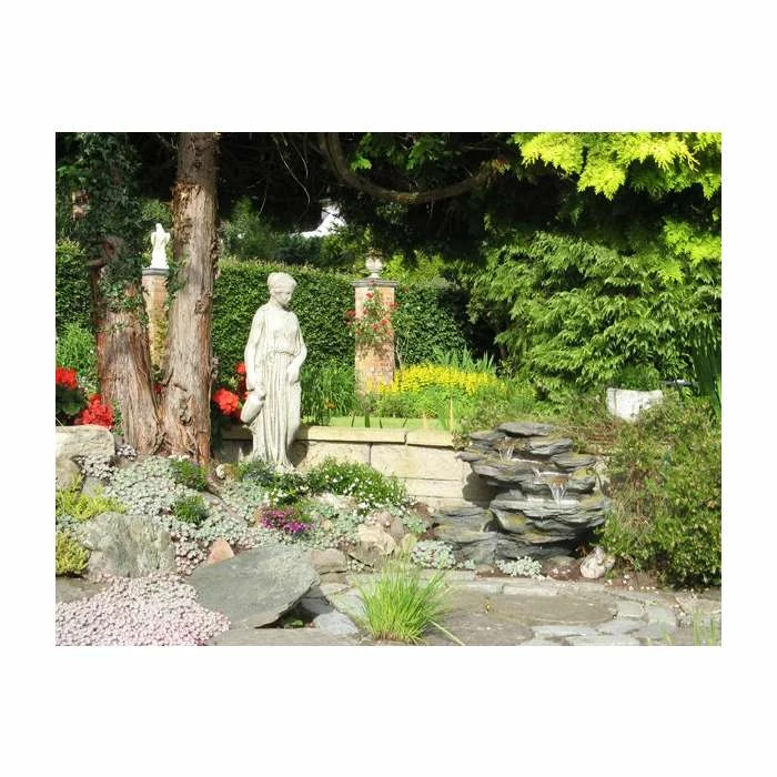 H65cm Ogen River Leap 4-Tier Cascading Water Feature with Lights | Indoor/Outdoor Use by Ambienté - Image 8