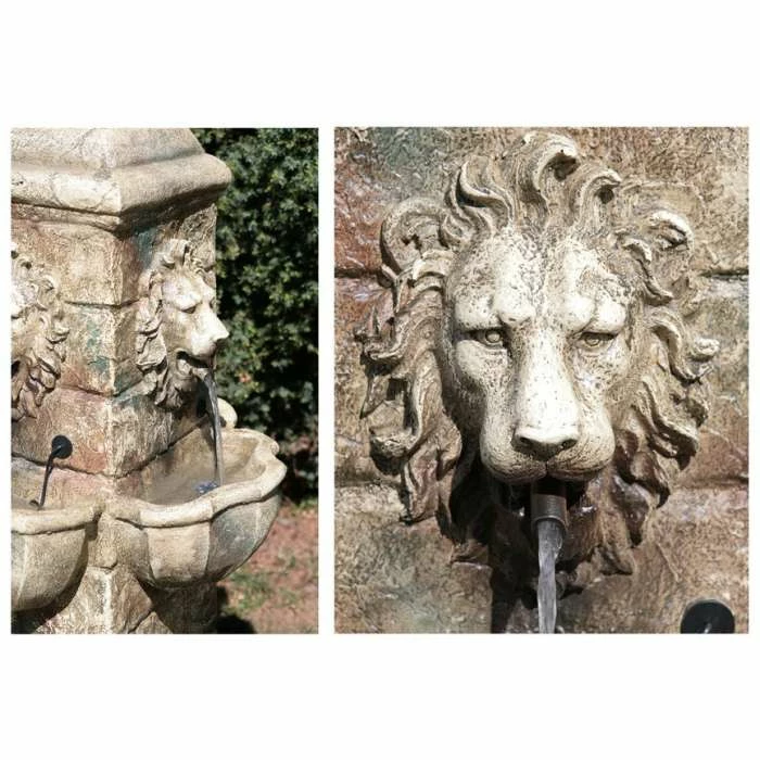 H100cm Majestic Lion Water Feature with Lights | Indoor/Outdoor Use by Ambienté - Image 2