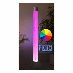 H183cm Bubble Tube Water Feature with Colour Changing LEDs | Indoor/Outdoor Use - by Fluid