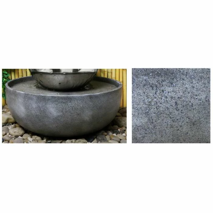 H76cm Eclipse Sphere Stainless Steel Water Feature with Lights by Ambienté - Image 5