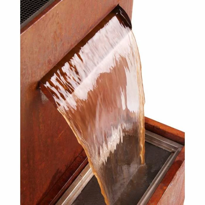 H89cm Halton Corten Steel Waterfall Cascade Planter with Lights by Ambienté - Image 3