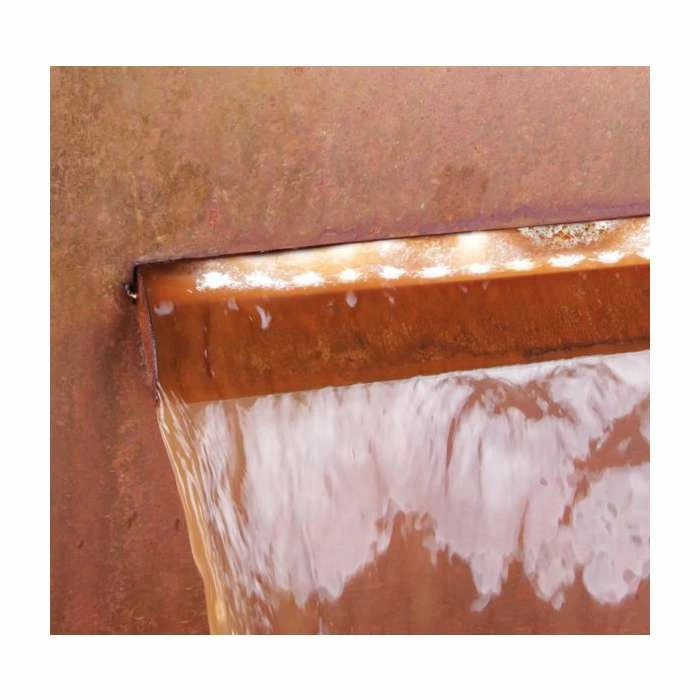 H89cm Halton Corten Steel Waterfall Cascade Planter with Lights by Ambienté - Image 8