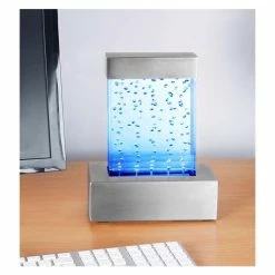 H27cm Nebula Bubble Wall Tabletop Water Feature with Colour LEDs | Indoor Use | by Fluid