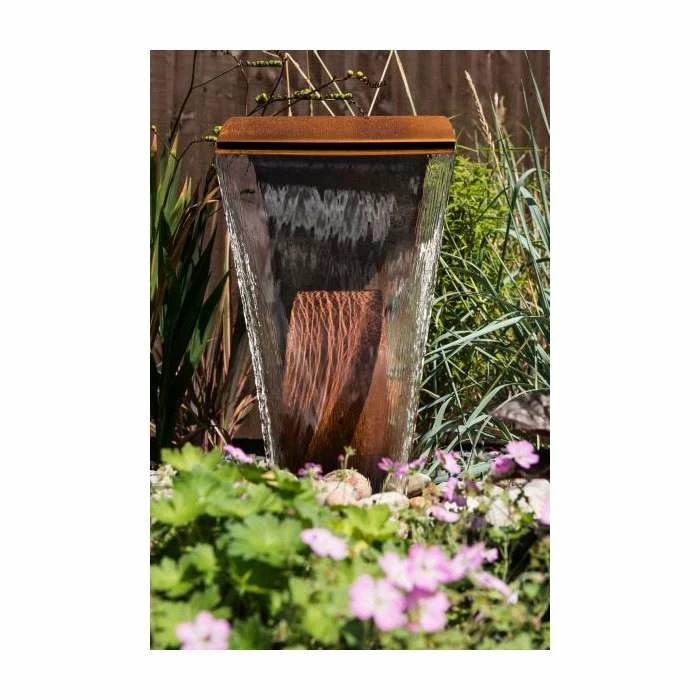 H65cm Sentosa Corten Steel Cascade Water Feature (No Reservoir) - Image 3