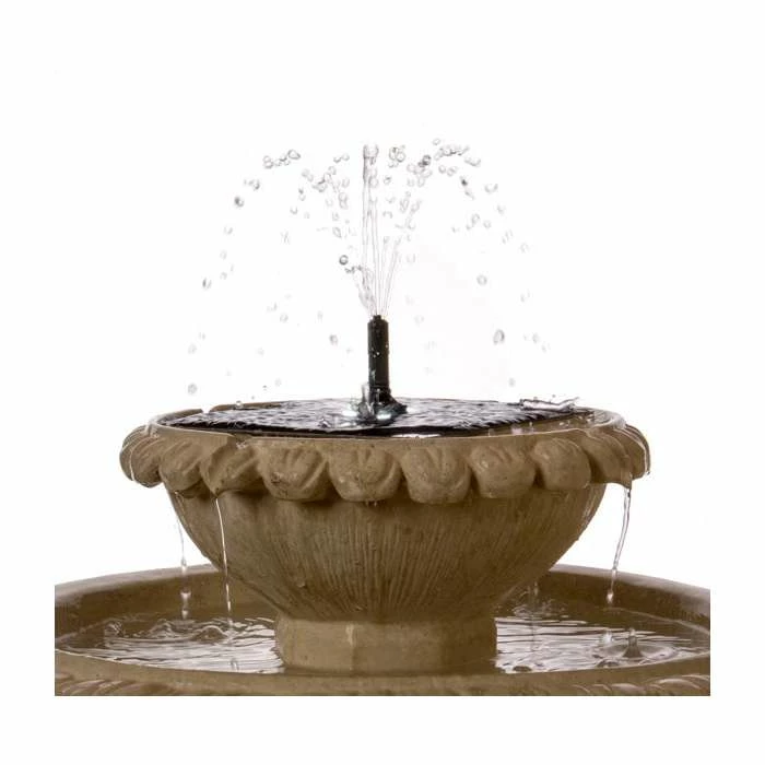 H79cm Victoriana Cream Solar Caststone⢠Bird Bath with Lights by Solaray - Image 3