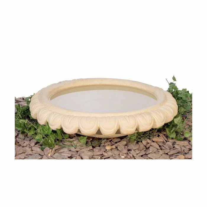 H79cm Victoriana Cream Solar Caststone⢠Bird Bath with Lights by Solaray - Image 6